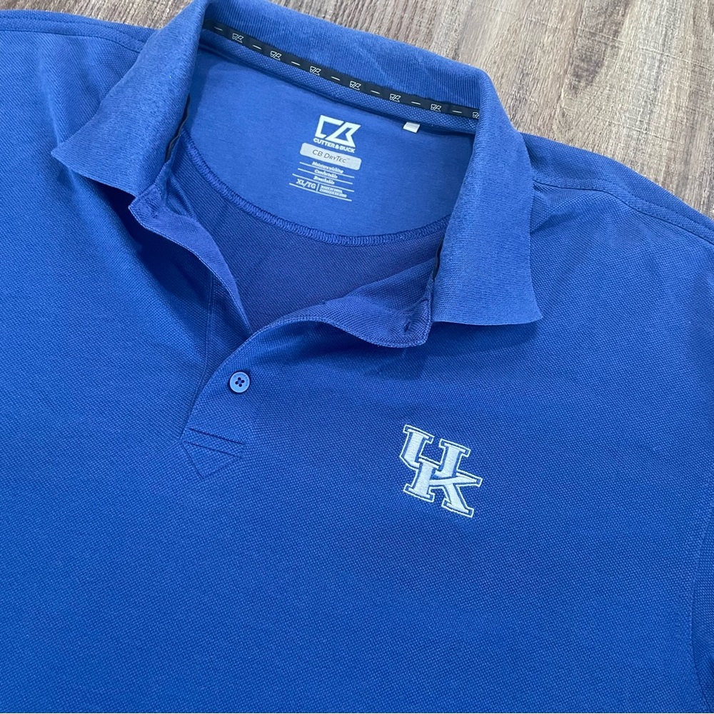 Kentucky Wildcats Cutter & Buck Blue Performance Dry Tec Polo‎ Shirt XL